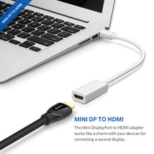 Load image into Gallery viewer, Full HD 1080P Mini DisplayPort Male to HDMI Female Port Cable Adapter, Length: 20cm, Mini DP to HDMI White