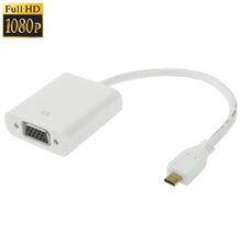Load image into Gallery viewer, 22cm Micro HDMI Male to VGA Female Video Adapter Cable, Support Full HD 1080P, Micro HDMI Male to VGA Female