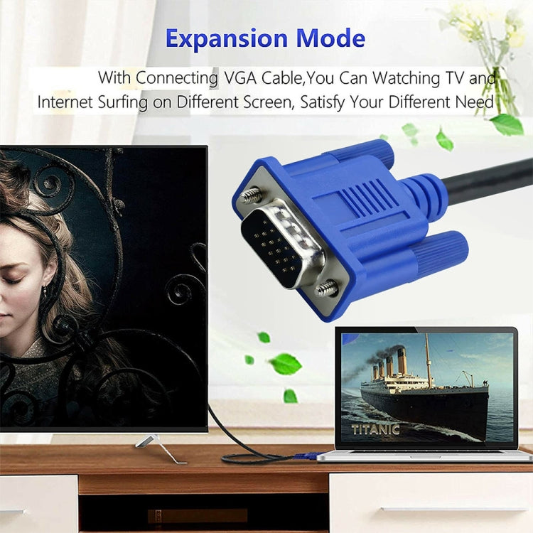 5m High Quality VGA 15Pin Male to VGA 15Pin Male Cable for LCD Monitor / Projector, 5m
