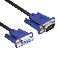 Load image into Gallery viewer, 1.5m Good Quality VGA 15 Pin Male to VGA 15 Pin Female Cable for LCD Monitor, Projector, etc, Length: 1.5m