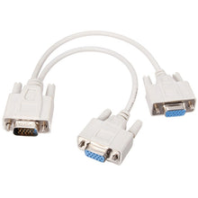 Load image into Gallery viewer, VGA SVGA HDB15 Male to 2 Female Splitter Cable, Length: 32.5cm, S-PC-0415, S-PC-0415A