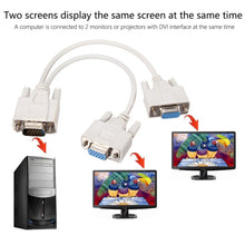 Load image into Gallery viewer, VGA SVGA HDB15 Male to 2 Female Splitter Cable, Length: 32.5cm, S-PC-0415, S-PC-0415A
