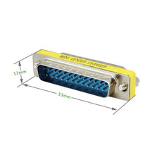 Load image into Gallery viewer, DB25 25 Pin Male to Male Mini Gender Changer Adapter
