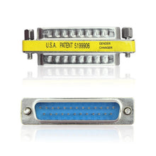 Load image into Gallery viewer, DB25 25 Pin Male to Male Mini Gender Changer Adapter
