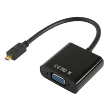 Load image into Gallery viewer, 22cm Full HD 1080P Micro HDMI Male to VGA Female Video Adapter Cable with Audio Cable, Micro HDMI