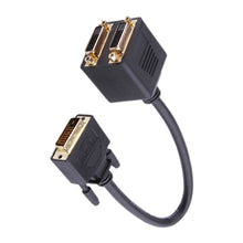 Load image into Gallery viewer, 24+1 DVI Male to 2 DVI Female Cable Adapter, Length: 30cm, 2 DVI 24+1 Pin Female