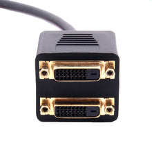Load image into Gallery viewer, 24+1 DVI Male to 2 DVI Female Cable Adapter, Length: 30cm, 2 DVI 24+1 Pin Female