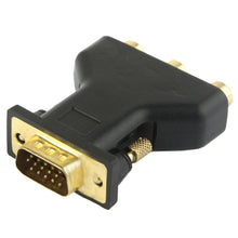 Load image into Gallery viewer, VGA 15 Pin Male to 3 RCA Component Female Adapter, VGA
