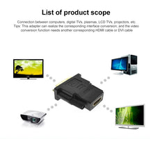 Load image into Gallery viewer, DVI-D 24+1 Pin Male to HDMI 19 Pin Female Adapter for Monitor / HDTV