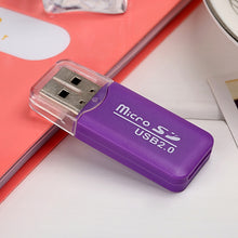 Load image into Gallery viewer, 20 PCS Portable USB 2.0 Micro SD TF T-Flash Card Reader Adapter, up to 480Mbps, Random Color Delivery