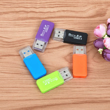 Load image into Gallery viewer, 20 PCS Portable USB 2.0 Micro SD TF T-Flash Card Reader Adapter, up to 480Mbps, Random Color Delivery