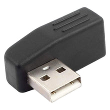Load image into Gallery viewer, USB 2.0 AM to AF Adapter with 90 Degree Angle, Support OTG Function, 90 Degree Right Angled, 90 Degree Lelf Angled
