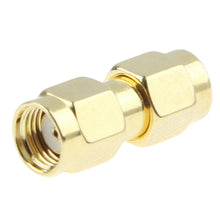 Load image into Gallery viewer, Gold Plated Male Adapter, SMA Male to Male, SMA Male to RP-SMA Male