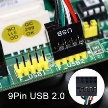 Load image into Gallery viewer, USB 2.0 9Pin Motherboard Female to USB 3.0 19Pin Housing Male Adapter Cable, Length: 15cm, 9 Pin Female to 19 Pin Male