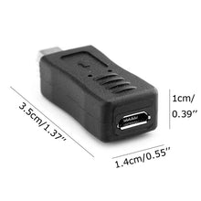 Load image into Gallery viewer, USB 2.0 Mini USB to Micro USB Female Adapter, Micro USB Female