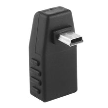 Load image into Gallery viewer, 90 Degree Mini USB Male to USB 2.0 AF Adapter, 90 Degree Up Angled, 90 Degree Down Angled