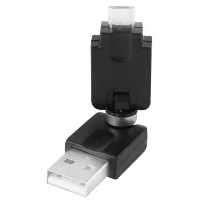 USB 2.0 AM to Micro USB 360 Degree Swivel Adapter for Galaxy S IV / i9500 / S III / i9300 /Note II / N7100 / i9220 / i9100 / i9082 / Nokia / LG / BlackBerry / HTC One X /Amazon Kindle / Sony Xperia etc, USB 2.0 AM