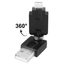 Load image into Gallery viewer, USB 2.0 AM to Micro USB 360 Degree Swivel Adapter for Galaxy S IV / i9500 / S III / i9300 /Note II / N7100 / i9220 / i9100 / i9082 / Nokia / LG / BlackBerry / HTC One X /Amazon Kindle / Sony Xperia etc, USB 2.0 AM