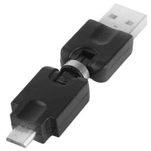 Load image into Gallery viewer, USB 2.0 AM to Micro USB 360 Degree Swivel Adapter for Galaxy S IV / i9500 / S III / i9300 /Note II / N7100 / i9220 / i9100 / i9082 / Nokia / LG / BlackBerry / HTC One X /Amazon Kindle / Sony Xperia etc, USB 2.0 AM