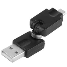 Load image into Gallery viewer, USB 2.0 AM to Micro USB 360 Degree Swivel Adapter for Galaxy S IV / i9500 / S III / i9300 /Note II / N7100 / i9220 / i9100 / i9082 / Nokia / LG / BlackBerry / HTC One X /Amazon Kindle / Sony Xperia etc, USB 2.0 AM