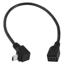 Load image into Gallery viewer, 90 Degree Mini USB Male to Mini USB Female Adapter Cable, Length: 25cm, 25cm