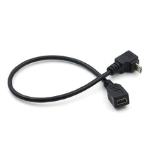 Load image into Gallery viewer, 90 Degree Mini USB Male to Mini USB Female Adapter Cable, Length: 25cm, 25cm