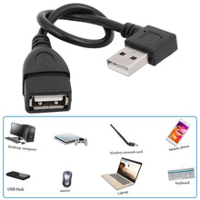 Load image into Gallery viewer, 90 Degree USB 2.0 AM to AF Adapter Cable, Length: 25cm