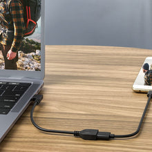 Load image into Gallery viewer, 90 Degree USB 2.0 AM to AF Adapter Cable, Length: 25cm