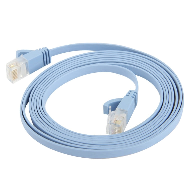 3m Ultra-thin Flat Ethernet Network LAN Cable, CAT6, Length: 3m (Baby Blue)