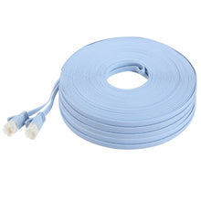 Load image into Gallery viewer, 50m Ultra-thin Flat Ethernet Network LAN Cable, CAT6a, Length: 50m (Baby Blue)