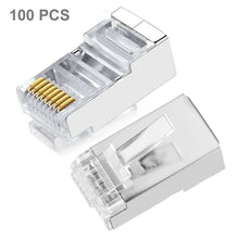 Load image into Gallery viewer, High Quality RJ45 Shielded Plug Cat5 8P8C Lan Connector Network (100 pcs in one packaging , the price is for 100 pcs)