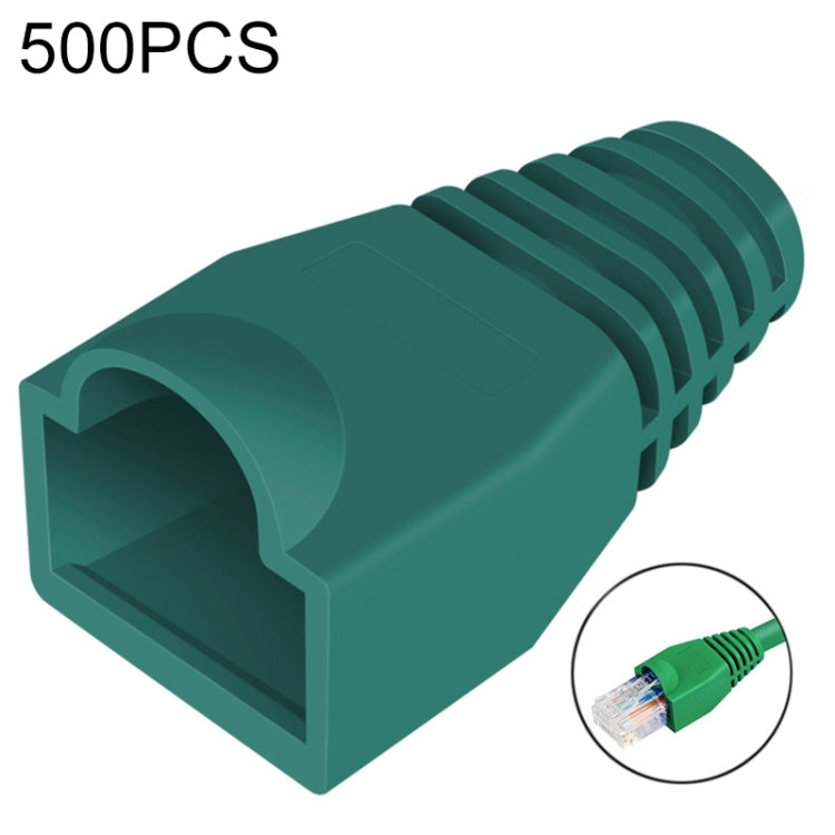 Network Cable Boots Cap Cover for RJ45, Green (500 pcs in one packaging , the price is for 500 pcs), 500 Pcs Grey, 500 Pcs Black, 500 Pcs Red, 500 Pcs Blue, 500 Pcs White, 500 Pcs Yellow, 500 Pcs Green