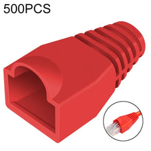 Load image into Gallery viewer, Network Cable Boots Cap Cover for RJ45, Green (500 pcs in one packaging , the price is for 500 pcs), 500 Pcs Grey, 500 Pcs Black, 500 Pcs Red, 500 Pcs Blue, 500 Pcs White, 500 Pcs Yellow, 500 Pcs Green