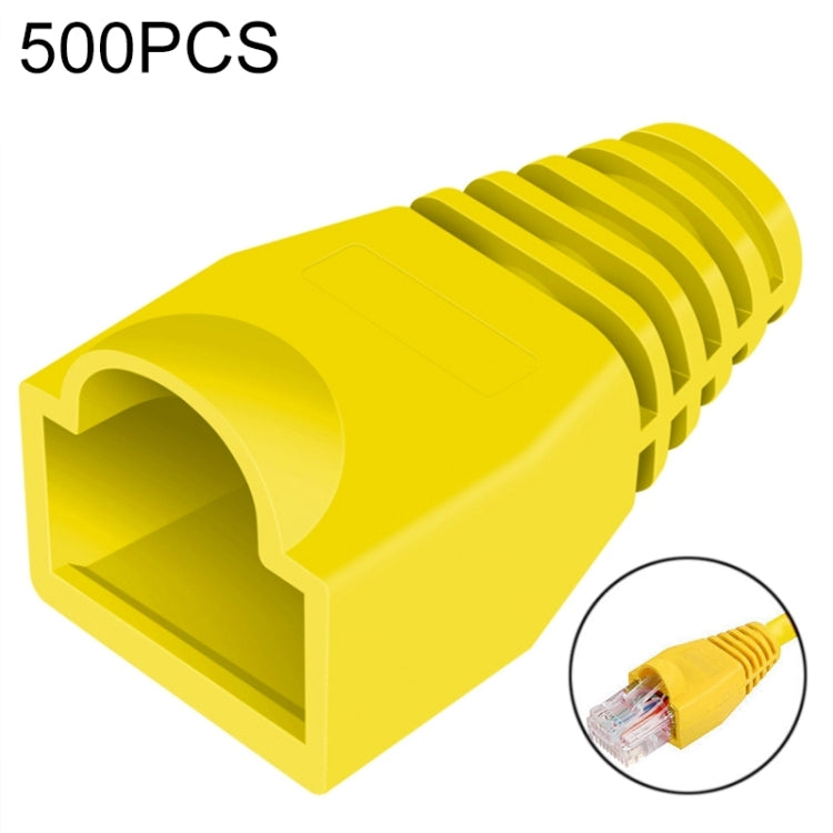 Network Cable Boots Cap Cover for RJ45, Green (500 pcs in one packaging , the price is for 500 pcs), 500 Pcs Grey, 500 Pcs Black, 500 Pcs Red, 500 Pcs Blue, 500 Pcs White, 500 Pcs Yellow, 500 Pcs Green