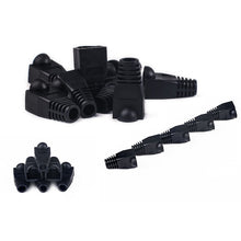 Load image into Gallery viewer, Network Cable Boots Cap Cover for RJ45, Black (100 pcs in one packaging , the price is for 100 pcs), 100 Pcs Black, 100 Pcs Red, 100 Pcs Blue, 100 Pcs White, 100 Pcs Green, 100 Pcs Grey, 100 Pcs Yellow