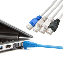 Load image into Gallery viewer, Network Cable Boots Cap Cover for RJ45, Black (100 pcs in one packaging , the price is for 100 pcs), 100 Pcs Black, 100 Pcs Red, 100 Pcs Blue, 100 Pcs White, 100 Pcs Green, 100 Pcs Grey, 100 Pcs Yellow