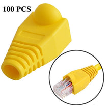 Load image into Gallery viewer, Network Cable Boots Cap Cover for RJ45, Black (100 pcs in one packaging , the price is for 100 pcs), 100 Pcs Black, 100 Pcs Red, 100 Pcs Blue, 100 Pcs White, 100 Pcs Green, 100 Pcs Grey, 100 Pcs Yellow