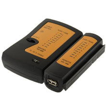Load image into Gallery viewer, RJ45 and RJ11 Network Cable Tester, RJ45/RJ11 Black