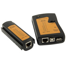Load image into Gallery viewer, RJ45 and RJ11 Network Cable Tester, RJ45/RJ11 Black