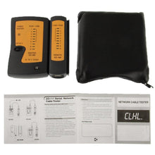 Load image into Gallery viewer, RJ45 and RJ11 Network Cable Tester, RJ45/RJ11 Black