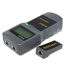 Load image into Gallery viewer, Portable Wireless Network cable Tester SC8108 LCD Digital PC Data Network CAT5 RJ45 LAN Phone Cable Tester Meter, RJ45 Black