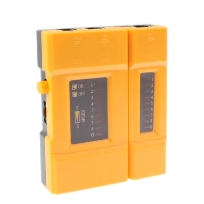 MINI RJ11 + RJ45 Dual-use Network Cable Tester, RJ45/RJ11 Orange