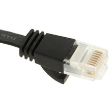 Load image into Gallery viewer, 5m CAT6 Ultra-thin Flat Ethernet Network LAN Cable, 5m Black