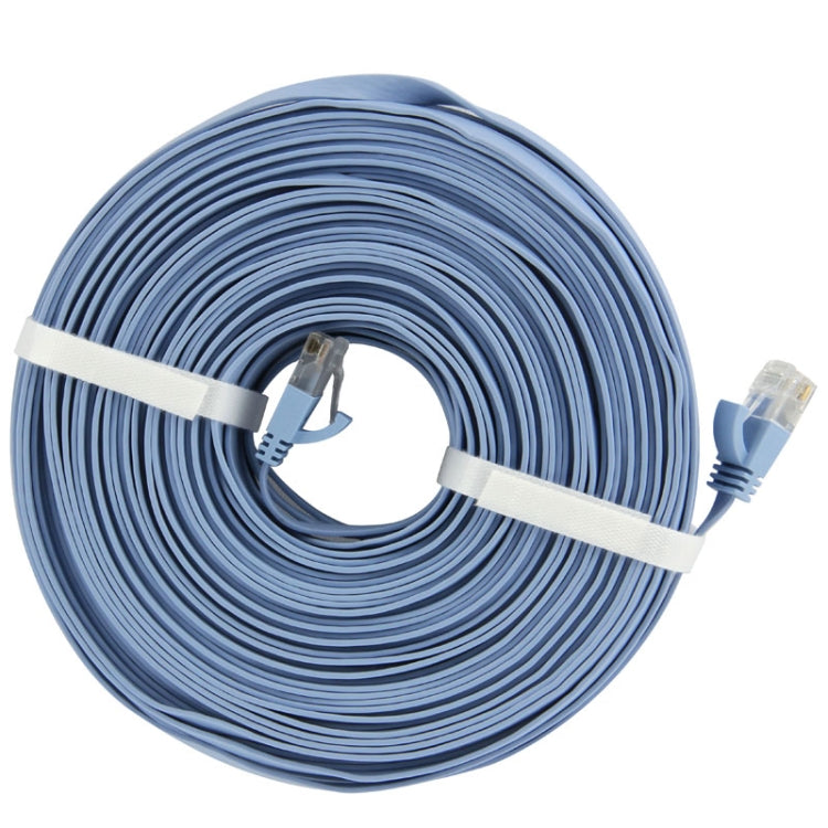 50m CAT6 Ultra-thin Flat Ethernet Network LAN Cable, 50m Blue