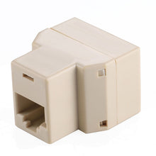 Load image into Gallery viewer, RJ45 1x2 Ethernet Connector Splitter, RJ45 Female to 2 Female