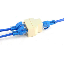 Load image into Gallery viewer, RJ45 1x2 Ethernet Connector Splitter, RJ45 Female to 2 Female
