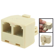 Load image into Gallery viewer, RJ11 Male to 2 RJ11 Female Socket Adapter Converter