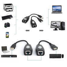 Load image into Gallery viewer, 50m USB to RJ45 Extender by Cat5e Cable, 1 Port USB