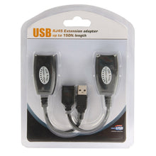 Load image into Gallery viewer, 50m USB to RJ45 Extender by Cat5e Cable, 1 Port USB