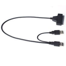 Load image into Gallery viewer, Double USB 2.0 to SATA Hard Drive Adapter Cable for 2.5 inch SATA HDD / SSD, Double USB 2.0 to SATA